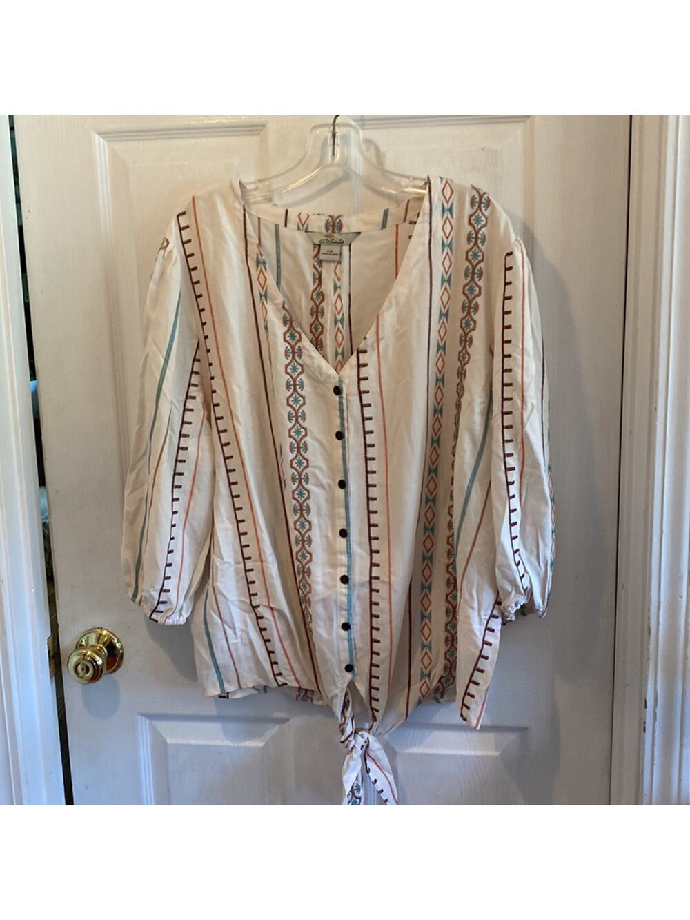 Bob Timberlake XXL embroidered top